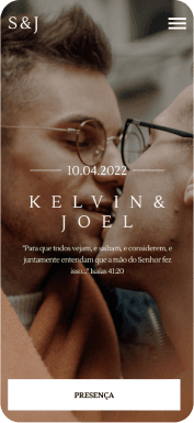 Exemplo de um site de casamento da Wedy