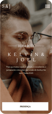 Exemplo de um site de casamento da Wedy