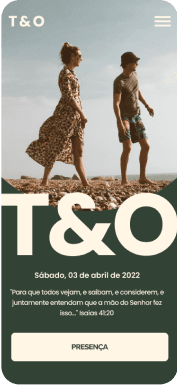 Exemplo de um site de casamento da Wedy