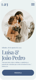 Exemplo de um site de casamento da Wedy