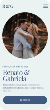 Exemplo de um site de casamento da Wedy