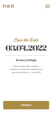 Exemplo de um site de casamento da Wedy