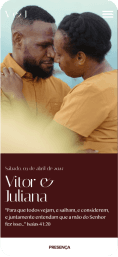 Exemplo de um site de casamento da Wedy