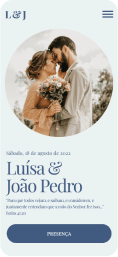 Exemplo de um site de casamento da Wedy