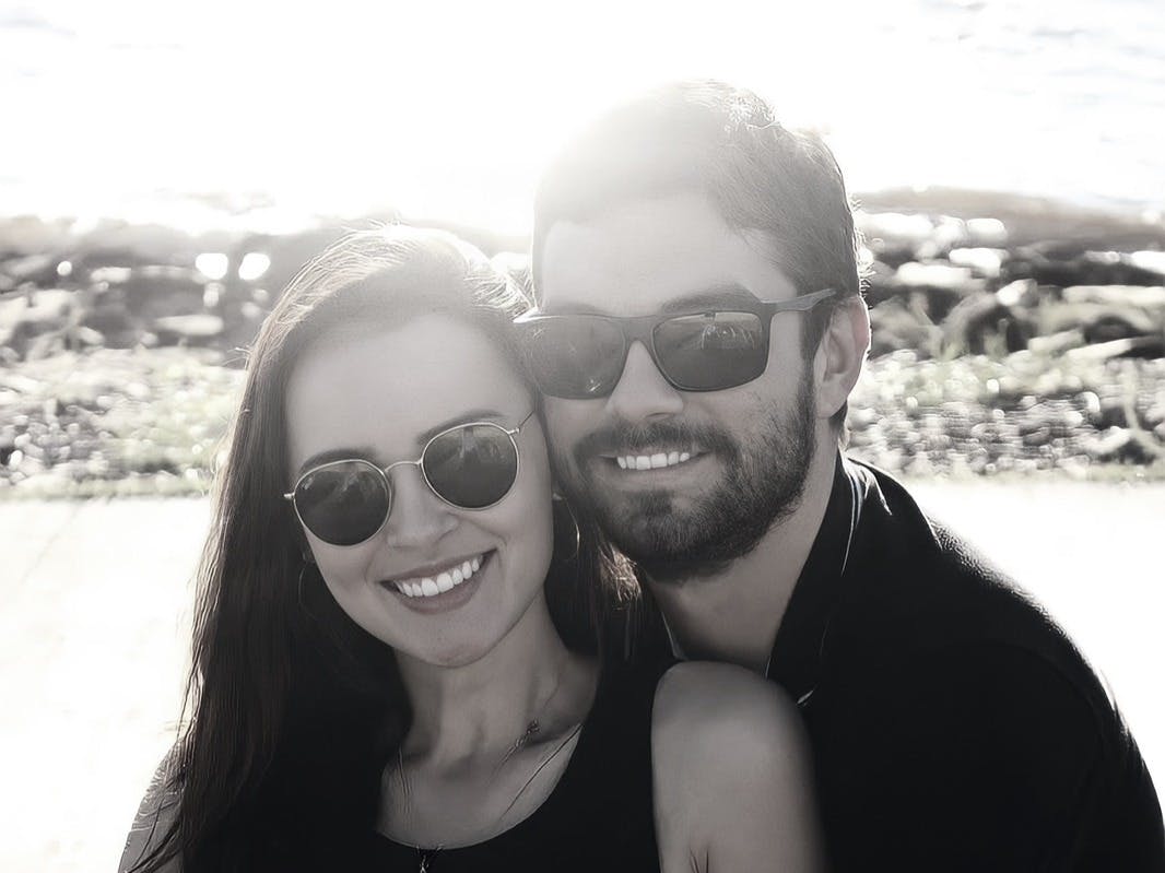 Foto do casal Rodrigo e Daiane